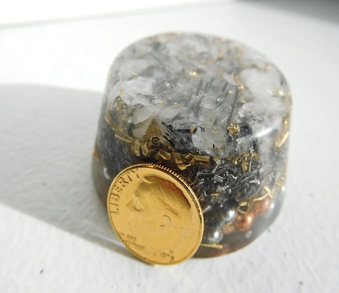 Rutilated Black Tourmaline Quartz Orgone Generator Energy Accumulator 7.83Hz/432Hz/528Hz/Advance Harmonics Many Beautiful Ingredients! (Rutilated Black Tourmaline Quartz)