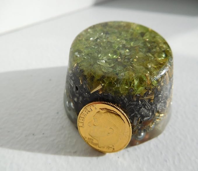 Peridot Orgone Generator Energy Accumulator 7.83Hz/432Hz/528Hz/Advance Harmonics Many Beautiful Ingredients! (Peridot)