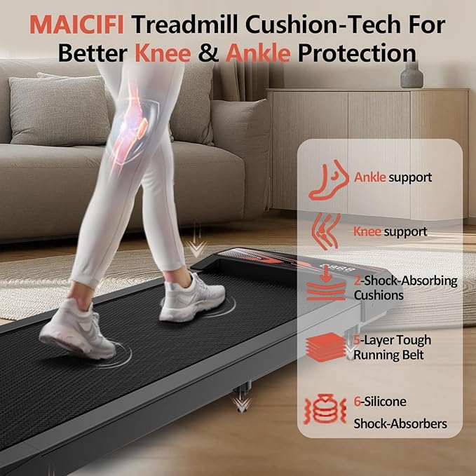 Under Desk Treadmill, Walking Treadmill Pad, 2.5 HP 265 Lbs Low Noise Walking Pad Incline LED Display with Remote Control Walking Jogging Running Machine, Treadmills for Home and Office