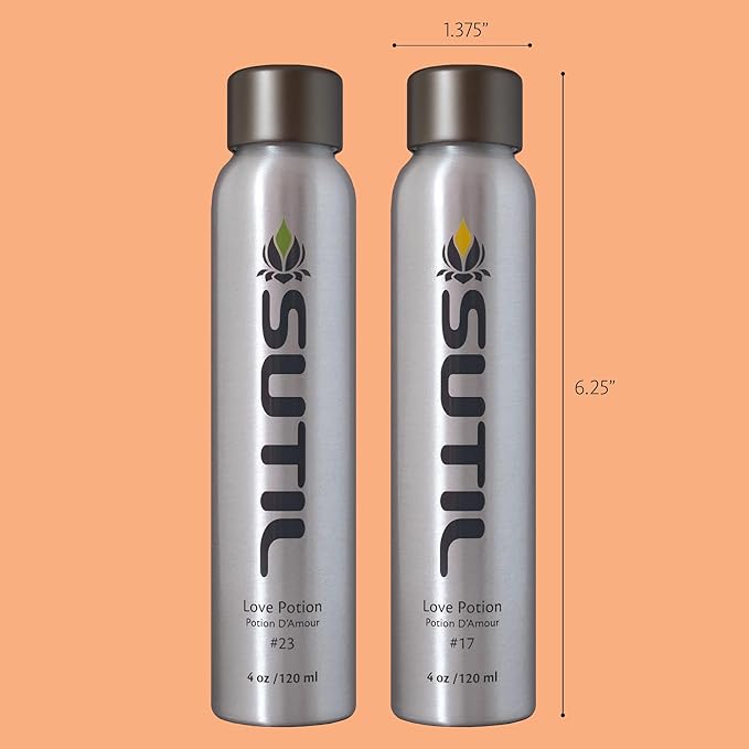 SUTIL Sensual Luxury | Love Potion #17 Massage Oil | Non Sticky Aphrodisiac Essential Oil | Botanical Arousal Oil for Women, Men, & Couples (Love Potion #17, 4 Oz)