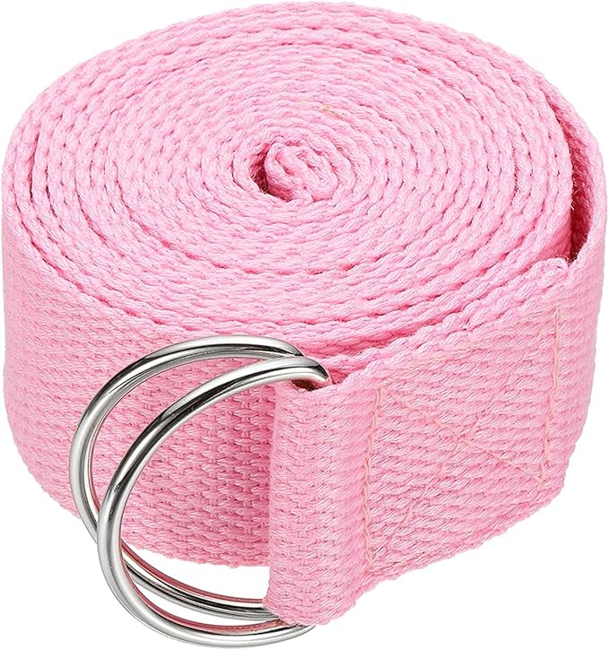 Yoga Strap for Stretching, Athletic Stretch Band with Adjustable Metal D Ring Buckle Yoga Bands