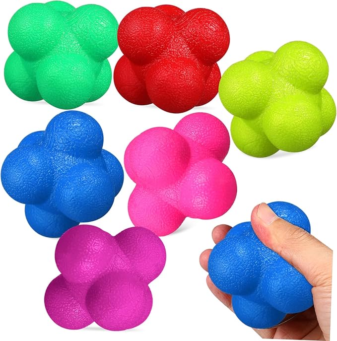 Mipcase Agility Balls 6 Pack Hexagonal Reaction Balls for Training Improve Reaction