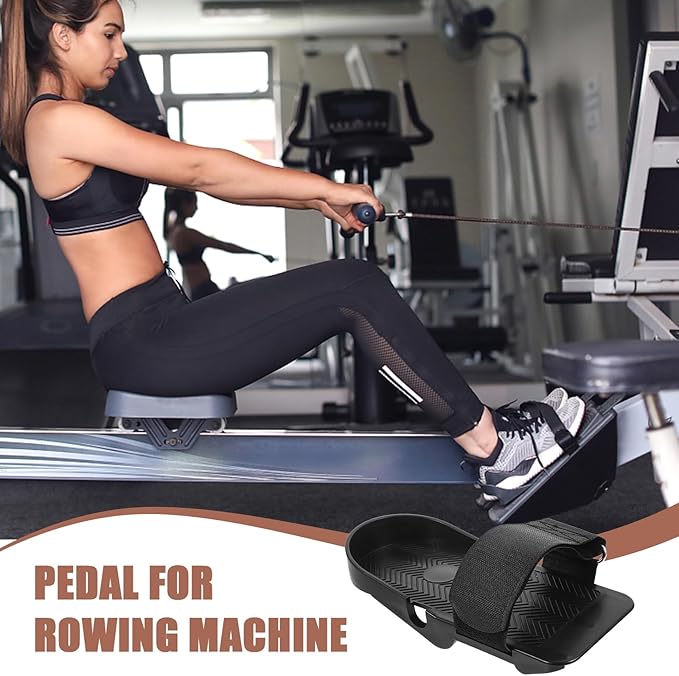 1 Pair Foot Pedal Fitness Equipment Sunny Health Machine Spare Parts Rowing Machine Foot Pedal Strap Rowing Pad Rower Replacement
