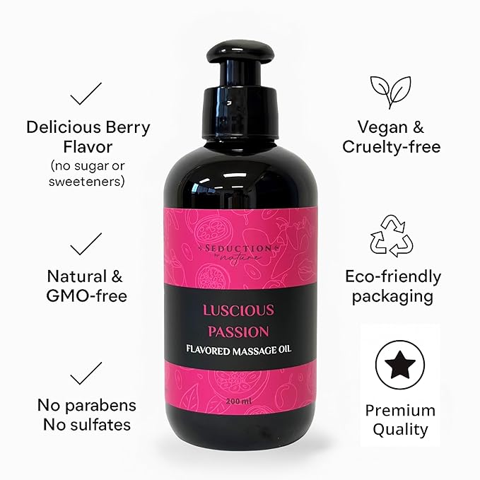 Vegan Massage Oil for Body – Plant-Based Body Oil for Moisturizing, Relaxation, Deep Tissue and Aromatherapy Massage