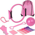 13-Piece Pilates Kit for Home Workout, Pilates Ring 13", Resistance Bands Set, Yoga Ball, Stretch Strap, Figure 8 Band, Non-Slip Socks & Carry Bag, Full Body Exercise Home Pilates Essentials