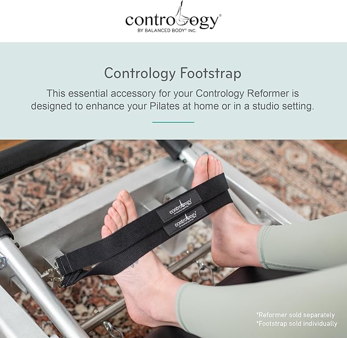 Balanced Body Contrology Pilates Reformer Footstrap, Cotton Foot Strap, Pilates Equipment Accessory, 27 inches