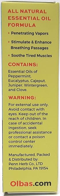 Olbas Therapeutic, Aromatherapy Inhalant and Massage Oil, 0.32 fl ounces. Pack of 4