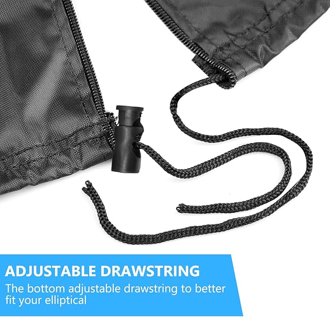 Elliptical Cover Elliptical Exercise Machine Cover for Indoor & Outdoor Home Elliptical Fitness Machine Protective Cover Waterproof & Dustproof Black
