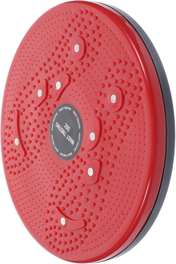 Cabilock Waist Twisting Board Fitness Machine Portable Red Rotating Twist Disc Household Exercise Tool for Core Strengthening and Foot Massage