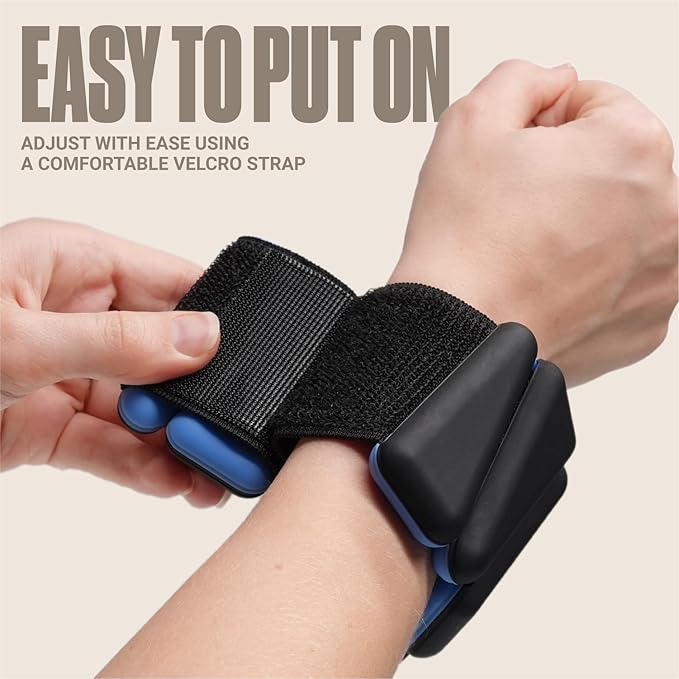 SPORTBIT Wrist and Ankle Weights for Women - Set of 2 (1lb Each) Wearable Ankle & Wrist Weights - Leg & Arm Bands, Silicone Weighted Bracelets for Workout, Walking, Running, Yoga, Pilates