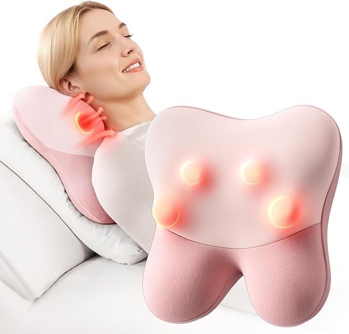 BOB AND BRAD Back Massager with Heat FSA Eligible, EZBack Corded Back Massager for Pain Relief Deep Tissue, Shiatsu Back Massage Pillow, Soothing Muscle Tension Upper & Lower Back Relief