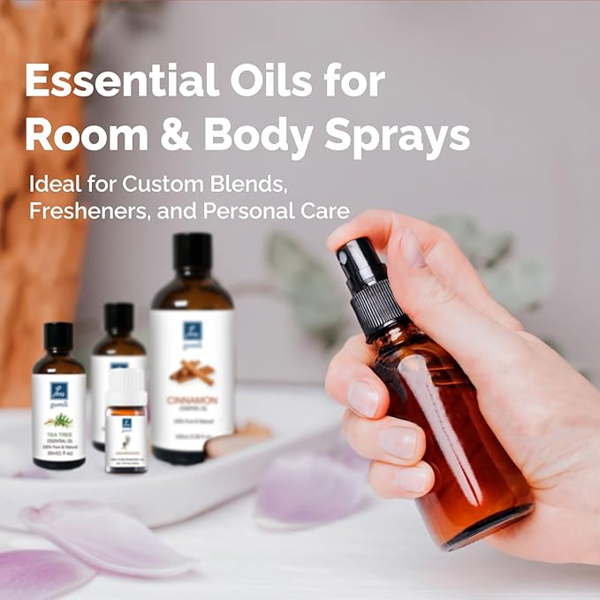 Peppermint Essential Oil - 100% Pure Natural Oil for Aromatherapy Diffuser, Room Spray, Skin Care, Hair Growth & Cooling Relief - 10mL Glass Bottle