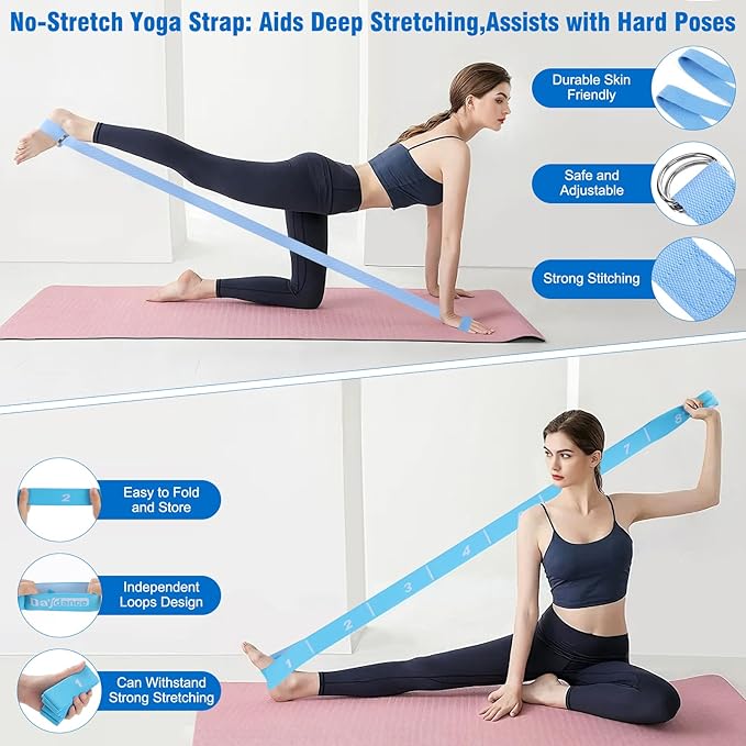 Pilates Equipment Kit for Home Workout, Pilates Ring and Ball Set for Women, 14'' Magic Circle Essentials Accessories Kit, Wrist Weights, Resistance Bands, Yoga Strap, Socks, Bag