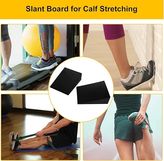Foam Wedge Slant Board 1 Pair EVA Calf Stretcher Balance Board Squat Wedge Workout Equipment Yoga Wedges Blocks Foot Rehabilitation Stretching