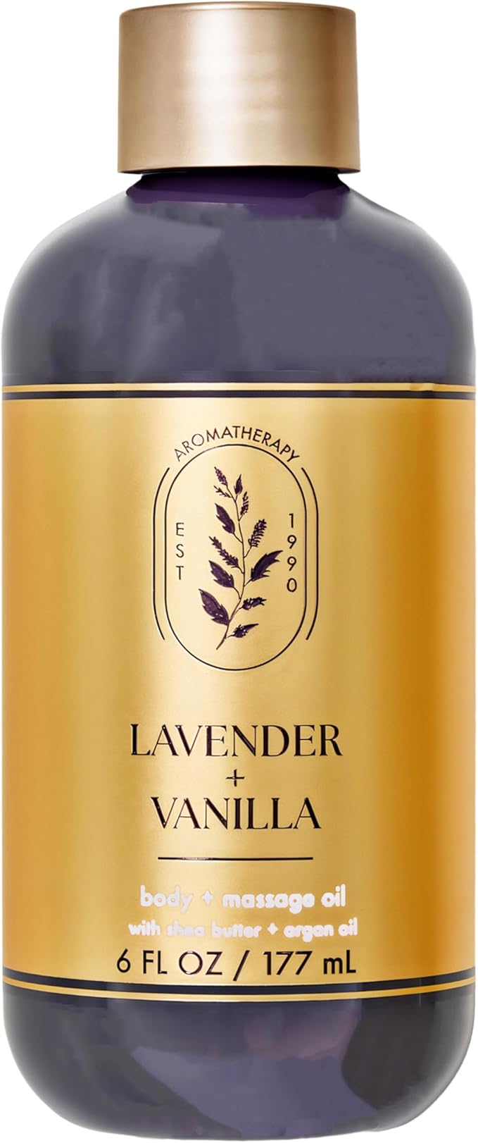 Bath and Body Lavender + Vanilla Body & Massage Oil - 6 FL Oz