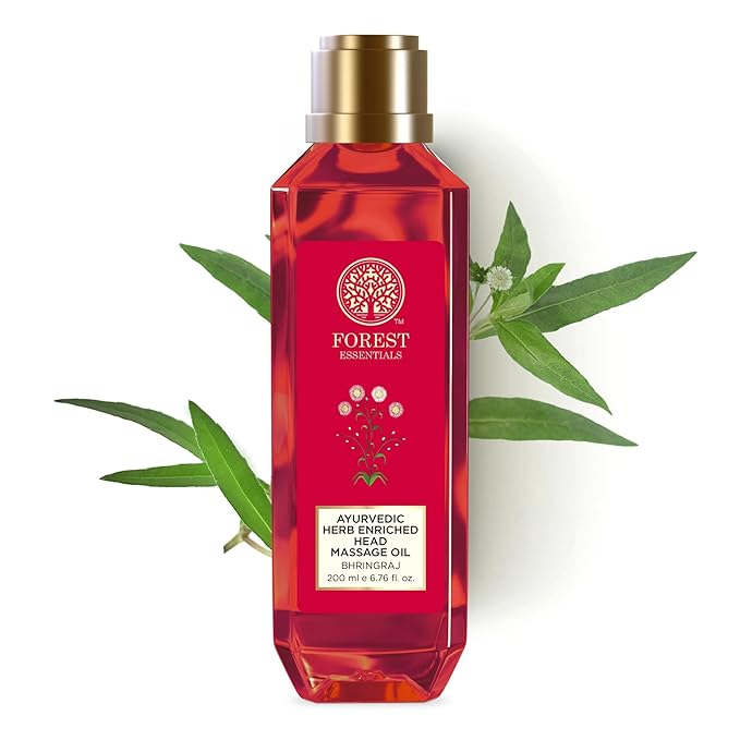 Forest Essentials Ayurvedic Herb Enriched Head Massage Oil - Bhring Raj 200ml Free Expedited Shipping!