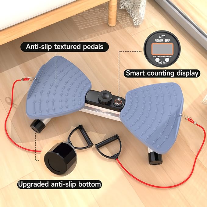 Waist Twister Machine Exercise, Waist Twister with Counting Display, Twister AB Board Machine for woman and man.Core Trainer for Women Belly Fat Loss, Home Gym Workout Equipment, Noiseless, 400 lbs Capacity