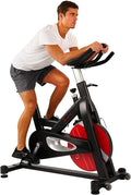 Sunny Health & Fitness Stationary Exercise Bike Machine w/ Adjustable Cushion Seat & Multi-Grip Handlebar, Indoor Cycling Equipment for Home Cardio Training, Optional Magnetic or Friction Resistance