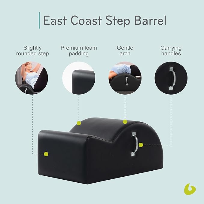 Balanced Body East Coast Step Barrel, Spine Corrector, Back Stretcher, Pilates Barrel, Pilates Workout Equipment for Home Gym and Studio
