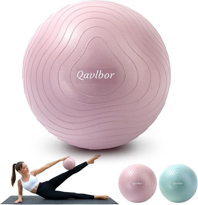Pilates Ball 9 Inch Core Ball, Small Exercise Ball Between Knees for Physical Therapy, Small Yoga for Pilates, Yoga and Core Training, Fitness for Workout at Home Gym and Office