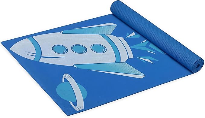 Gaiam Kids Yoga Mat Exercise Mat, Yoga for Kids with Fun Prints - Playtime for Babies, Active & Calm Toddlers and Young Children (60" L x 24" W x 3mm Thick)