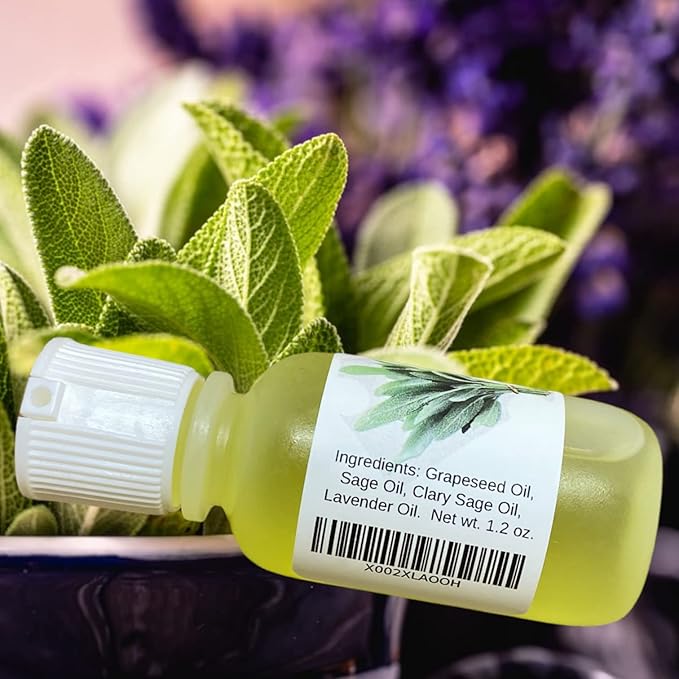 Urban ReLeaf Sage Smudging Oil 1.2 oz with Lavender! Cleansing Energy, Clear Anoint Bless Protection. Smokeless Alternative. Massage, 100% Natural Vegan, Made in USA