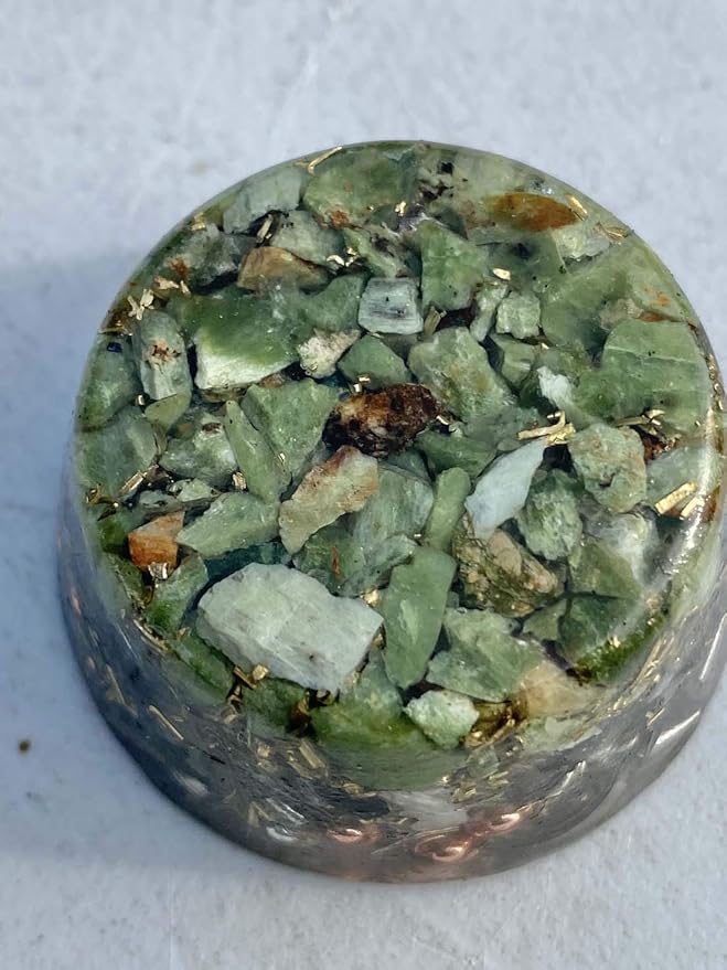 Chrysoprase Orgone Generator Energy Accumulator 7.83Hz/432Hz/528Hz/Advance Harmonics Many Beautiful Ingredients! (Chrysophrase)