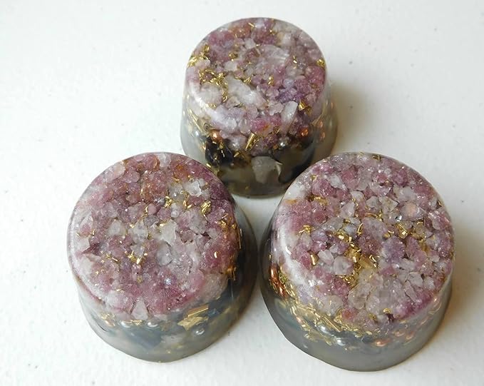 Lepidolite Orgone Generator Energy Accumulator 7.83Hz/432Hz/528Hz/Advance Harmonics Many Beautiful Ingredients and Colors!(Lepidolite)