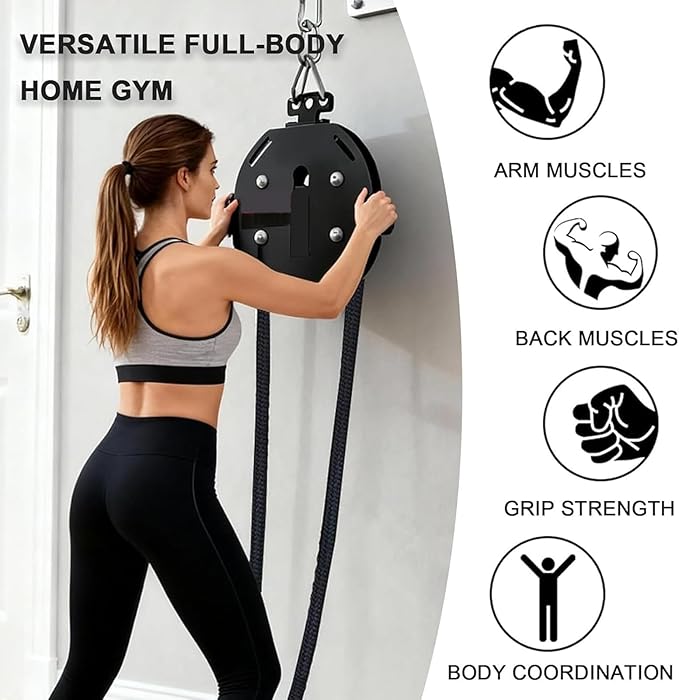 Endless Rope Trainer Adjustable Resistance Trainer Machine Suspension Training System Home Gym Infinity Rope for Interval Resistance Training