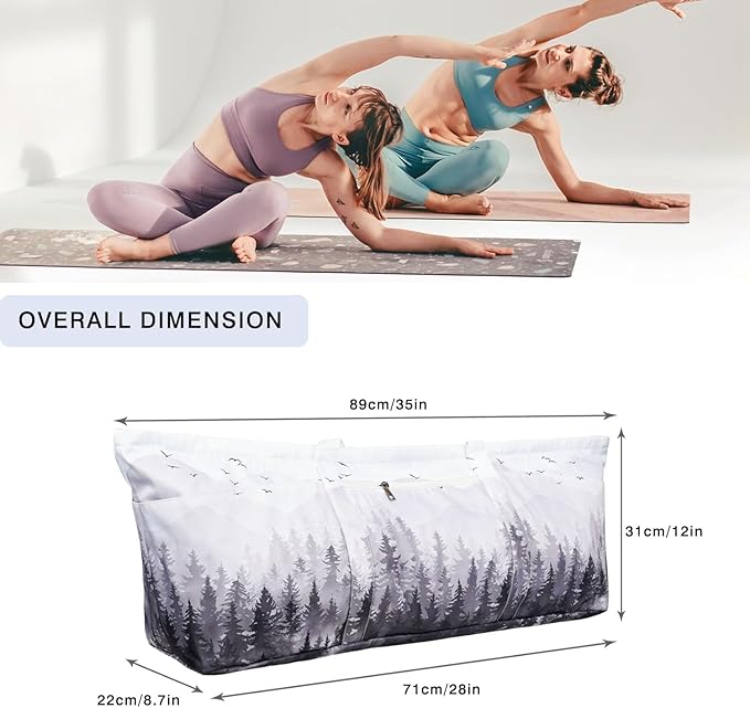 Yoga Mat Bag Yoga Mat Carrier with Shoes Compartment & Wet Pocket Pilates Bag with Zipper Pockets & Yoga Mat Holder Strap Yoga Bags and Carriers Fits All Your Stuff
