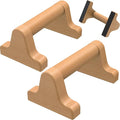 SELEWARE Wood push up bars Parallettes bars Anti-slip Handstand Bars for Calisthenics, Fitness, Floor workouts Solid Wood with Sturdy Metal Bracket, Support 600 lbs