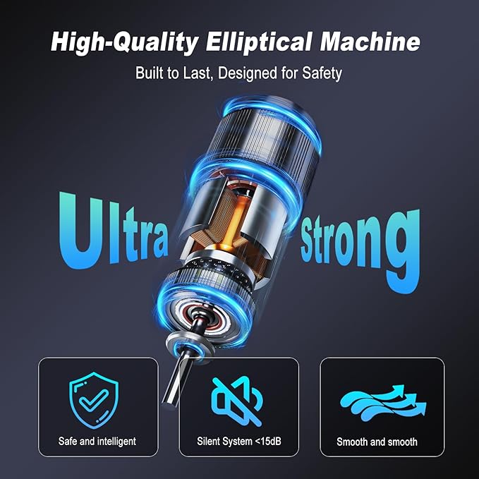 HOTWAVE Under Desk Elliptical Exercise Machine, Ellipse Leg Exerciser Electric as Seen on TV While Sitting for Seniors with Remote Control & 12-Speeds, Seated Foot Pedal Exercise Training Equipment