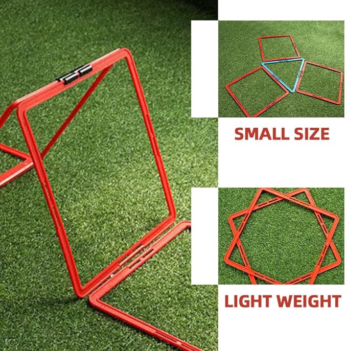 SUPVOX Multi-Function Portable Agility Rings for Football Training 6Pcs Square Speed Circles for Youth Soccer Agility and Footwork Exercises