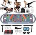 HOTWAVE Portable Exercise Equipment with 16 Gym Accessories,20 in 1 Push Up Board Fitness,Resistance Bands with Ab Roller Wheel,at Home Workout for Men
