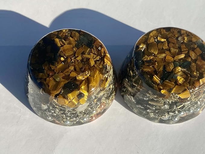Tiger's Eye Orgone Generator Energy Accumulator 528Hz/7.83Hz/Advance Harmonics Many Beautiful Ingredients and Colors! (Tiger's Eye)