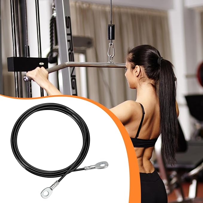 Fitness Pulley Cable Attachment, Direct Replaces, Sturdy Replacement Rope Cable Machine Accesory for Home Strength Equipment