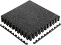 OLIXIS Interlocking Rubber Floor Tiles, 1/2 Inch Thick Non-Slip Gym Flooring Mats for Home Gym, Garage Floor Mats Protective Workout Room Tiles for Weight Lifting & Cardio, 6 Pcs