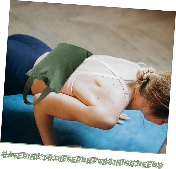 POPETPOP 2kg Weighted Sandbag with Handle for Yoga and Fitness Fillable Canvas Leg Bag for Strength Training and Exercise for Dance and Balance Workouts
