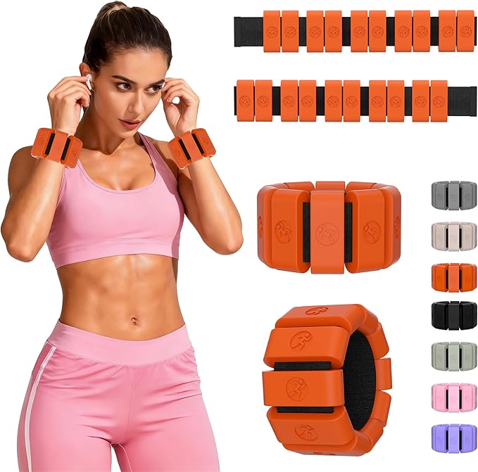 Adjustable Wrist Weights for Women Men, Leg Weights for Women 0.75lb-1lb-1.3lb Each for Walking, Yoga, Dance, Barre, Gym