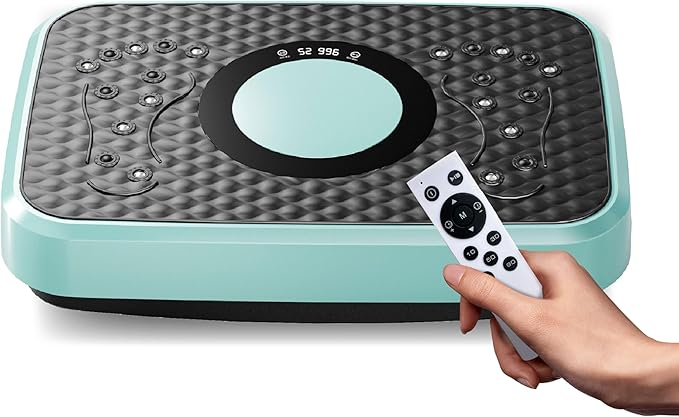 Vibration Plate Machine with Resistance Bands and Remote Control 125 Speed Levels 450LB Capacity Whole Body Oscillating Platform for Home Use