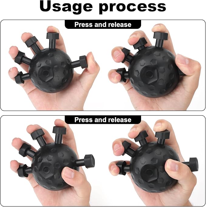 Finger Grip Strengthener, Finger Exerciser Grip Strength Trainer Hand Gripper Strengthening Devices Small Squeeze Training Tools for Musician Rock Climber Fitness Enthusiast