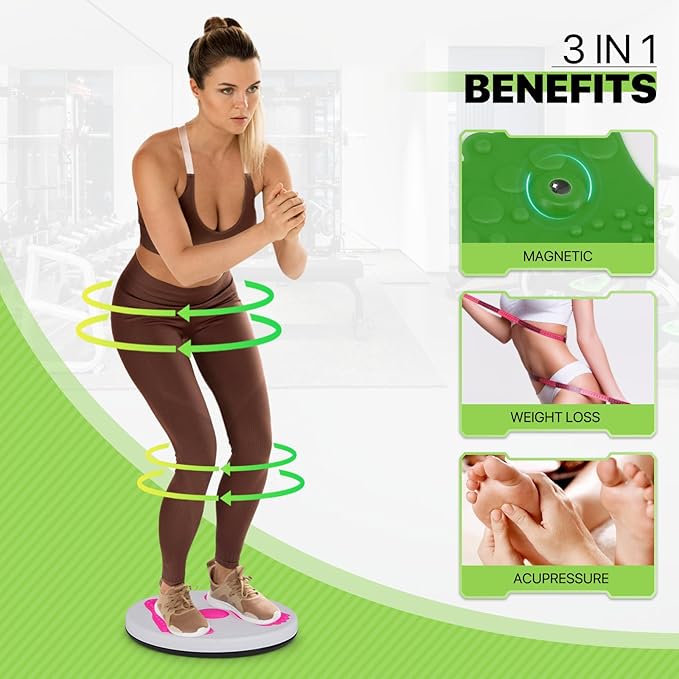 Ab Twister Board with 4 Mangets Reflexology Abdominal & Stomach Exercise Equipment for Slimming and Strengthening