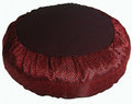 Meditation Cushion Zafu Pillow Buckwheat - Key Design Silk Burgundy