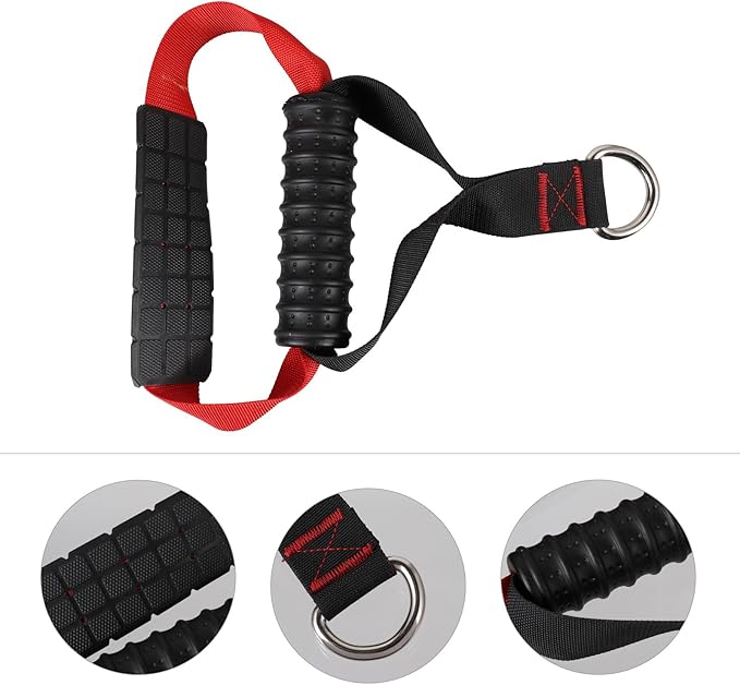 BESPORTBLE Pull Rope Handle Fitness Grip Non-Slip Exercise Handle Grip for Arms Strength Training Compatible with Home Resistance Bands Tricep Training Rope Attachment for Workout