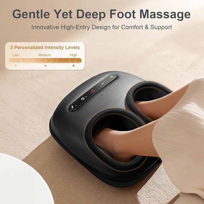 Nekteck Foot Massager with Heat [2026 Upgraded], Electric Shiatsu Foot Massage Machine for Circulation, Plantar Fasciitis & Neuropathy, 3 Intensity Levels, FSA Eligible Gifts for Men & Women