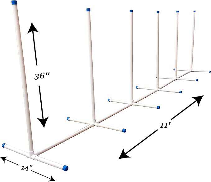 Trademark Innovations Dog Training Agility Weave Poles Equipment Set