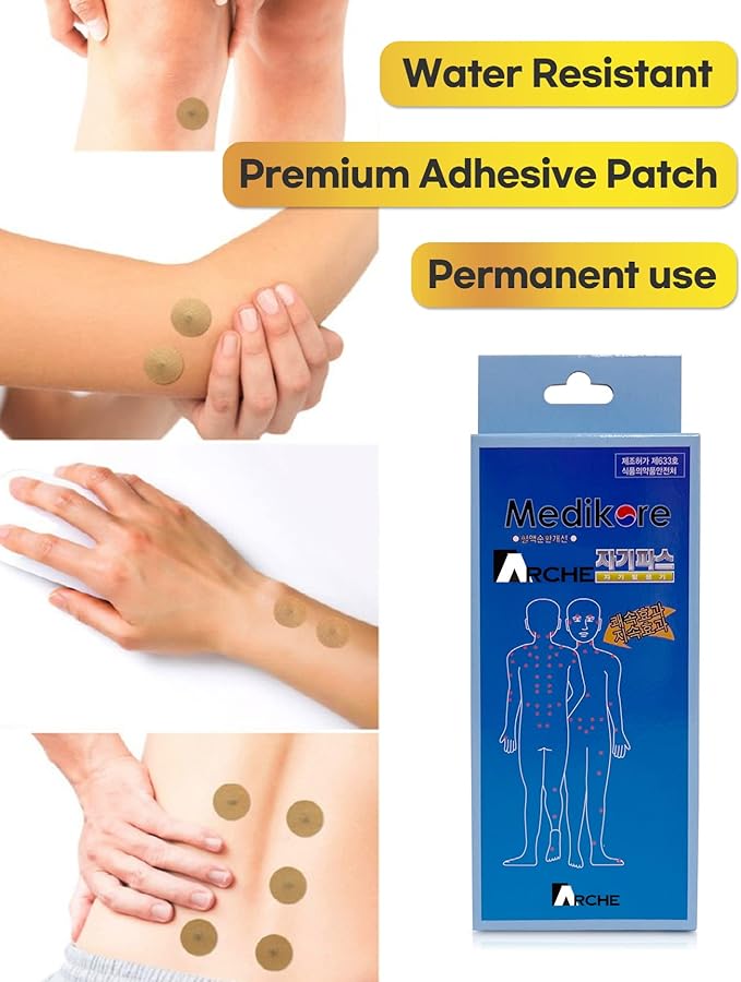100pcs ACU-Magnetic Patches Healing Tip Magnet Pain Relief Like Acupuncture Pre-Attached to Plasters for Shoulder Wrist Neck arm Leg Back