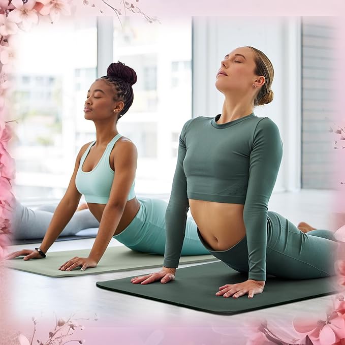 Timgle 6 Pcs 10mm Thick Yoga Mat Bulk, 68 x 24 Inches, Anti-slip Tear-resistant Exercise Mat Adult Kids Gym Mats for Fitness, Stretching, Workout and Studio, Outdoor Yoga, Pilates