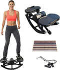 Rocking Stepper for Exercise at Home, 3D Motion Stair Stepper with Resistance Bands & Balance Board, Low-Impact Full Body Workout Equipment, Stable Structure Exercise Equipment[New Vision]