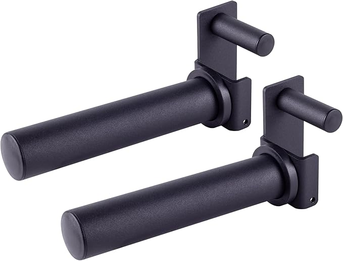 AmStaff Fitness Olympic Weight Plate Holder for Power & Squat Racks – Fits 2x2, 2.33x2.33, 3x3 Inch Tubes, 1" Hole – Storage Horns for Weight Plates on Power Rack – Pair
